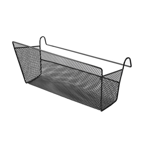 Black Fabric Bed Head Hanging Storage Basket 1
