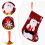 4 st stickade julstrumpor, röda, 27 cm 4