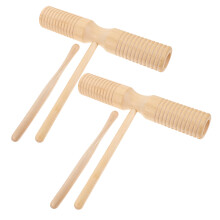 4Ensembles Guiro Bois Percussion Clair Jouet Musical Enfant