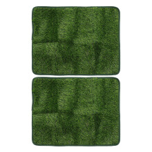2Pcs Super Absorbent Green Artificial Grass Pad for Pet Potty