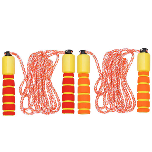 6Pcs Electronic Counting Jump Rope for Workout Adjustable Red Yellow