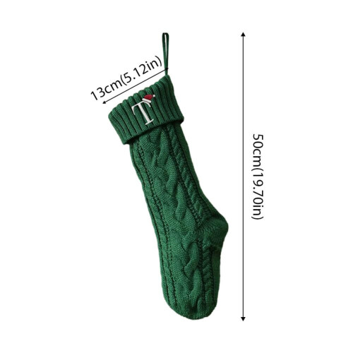 Chaussette de Noël brodée avec initiale, 50 cm (19,7 pouces) 1