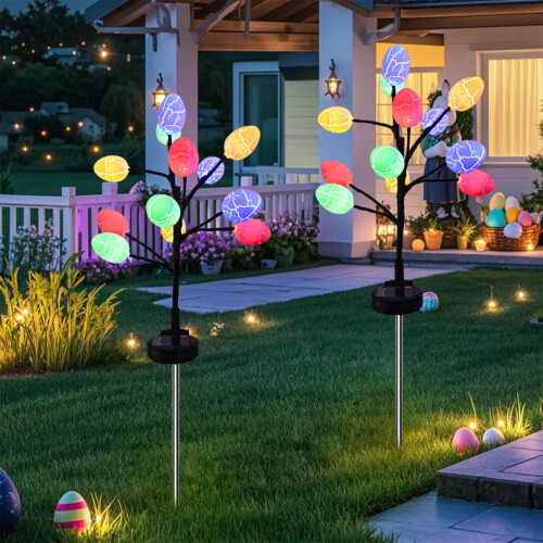 Solarbetriebene Gartenleuchte in Form eines zerbrochenen Eis 1