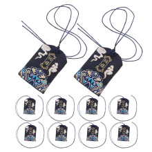 40Pcs Japanese Good Luck Amulet Dark Blue Car and Workplace Protection