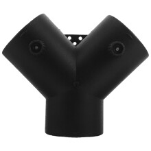 Black Plastic 3 Way Air Ducting Pipe Connector for Diesel Heater
