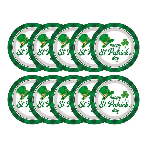 Service de vaisselle jetable pour la Saint-Patrick (51 pièces) 2