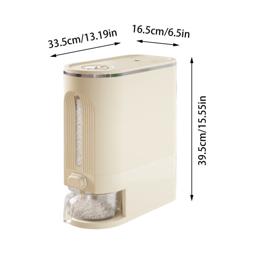 Rice Dispenser with Measuring Cup and Date Dial, 22lb 1
