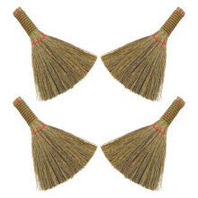 4Pcs Handheld Straw Broom Indoor Use Mini Brush for Home Dust Removal