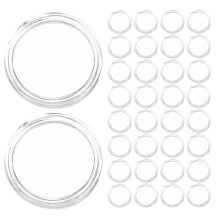 100St Luchtdichte Clear Acryl Muntcapsules Voor Veilige Muntopslag