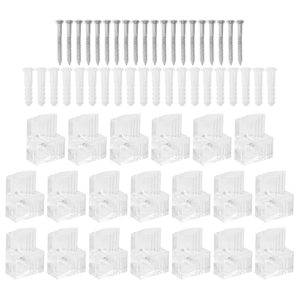 50Sets Plastic Mirror Retainer Clips With Strong Clamp For Glass Doors 3672990458146
