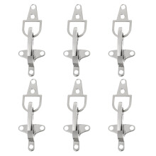 6Pairs Silver Coat Belt Fastener Buckles Elegant Durable Sewing Clips