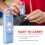 Personal Safety Alarm Rechargeable LED Keychain Blue 7