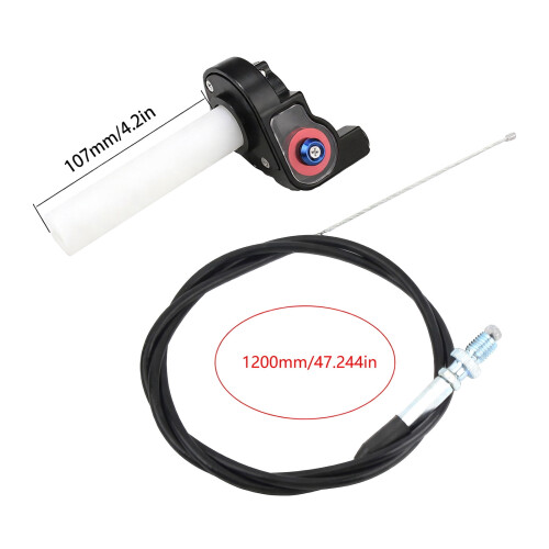 Quick Response Throttle Cable Systems Throttle Handle Grips 1/4 Turn Twist Throttles with 1200mm Cable 2