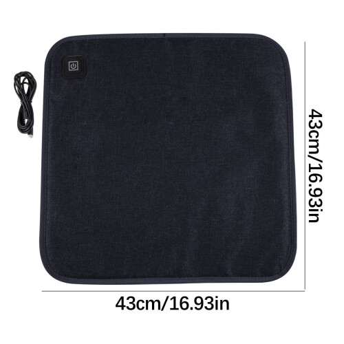 USB-opvarmet sædehynde 45x45cm 1