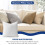 Conjunto de 2 enchimentos para almofadas quadradas decorativas de 45x45 cm (18x18 polegadas), enchimento macio e premium para almofadas de sala de 2