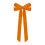 Orange Velvet Ribbon Bow for Christmas Tree – 1 Pack 2