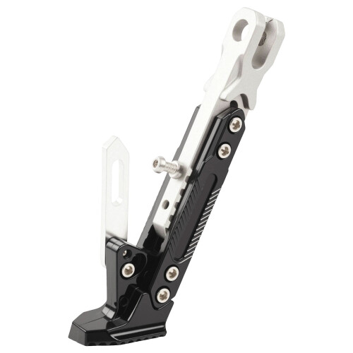 Silver Adjustable Motorcycle Kickstand Chrome 1