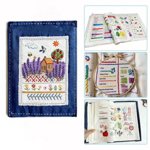 Stickbuch-Set Blau 23 x 17 cm 1