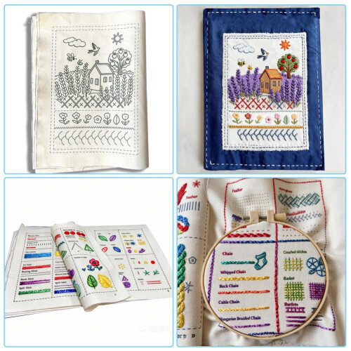 Stickbuch-Set Blau 23 x 17 cm 2