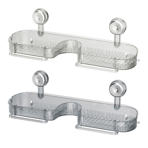 Suction Cup Shelf High Capacity Bathroom Storage Shelf For-3 1