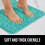 Chenille Bath Rug 24x17 in Turquoise with Rubber Backing 3