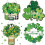 Multipurpose Patrick's Day Wreath Four Leaf Clovers Pendant-6 3