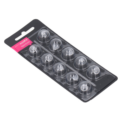 20pcs Transparent Silicone Open Ear Dome Tips for Minifit 8mm