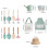Complete Children Gardening Set Includes 9 Essential-White 3