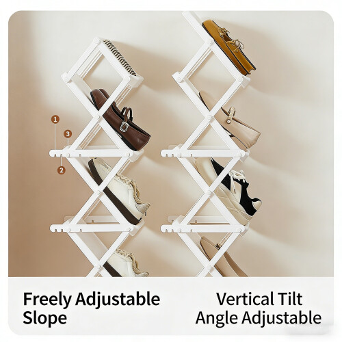 Stackable Shoe Organizers For Closet Or Hallway Foldable-4 1