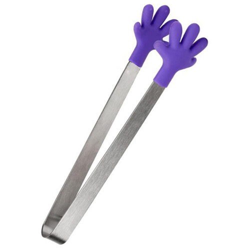 5Pièces Pinces À Mini Acier Inoxydable Manche Silicone Violet