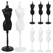 8Pcs Easy Assemble Doll Dress Mannequins Plastic Rack Assorted Colors
