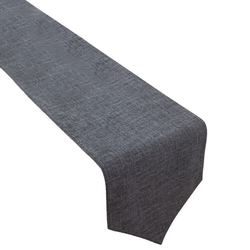 Schwarzer Tischläufer aus Polyester, 30 x 210 cm 1