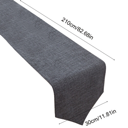 Schwarzer Tischläufer aus Polyester, 30 x 210 cm 2