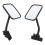 Doors Off Mirrors For   Tj, Jk, Lj Quick Release Side Mirrors Black 2Pack 2