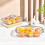 Modern PET Plastic Serving Platter With Golden Edges-Clear S 3