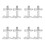 8Pcs Silver Metal Fire Extinguisher Wall Mount Bracket for Home Office 6