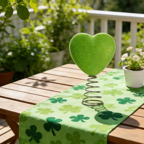 Easy Installation Patricks Day Flocking Heart Tree Toppers No-3 1