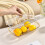Modern PET Plastic Serving Platter With Golden Edges-Clear S 7