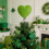 Patricks Day Mini Flocking Heart Tree Toppers Decoration-2 6