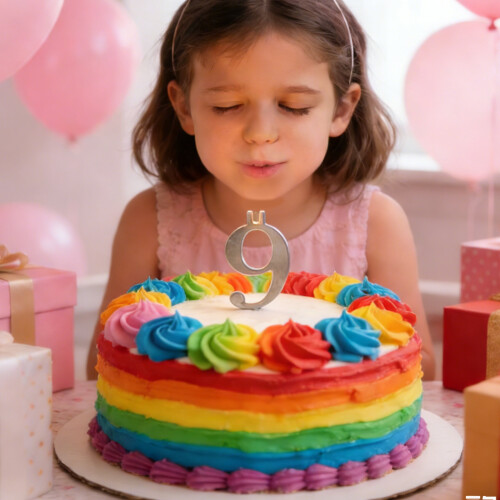 Digital Cake Candle Holder Set With Detachable Number-3 1
