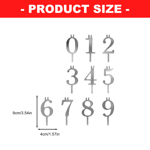 Digital Cake Candle Holder Set With Detachable Number-3 2