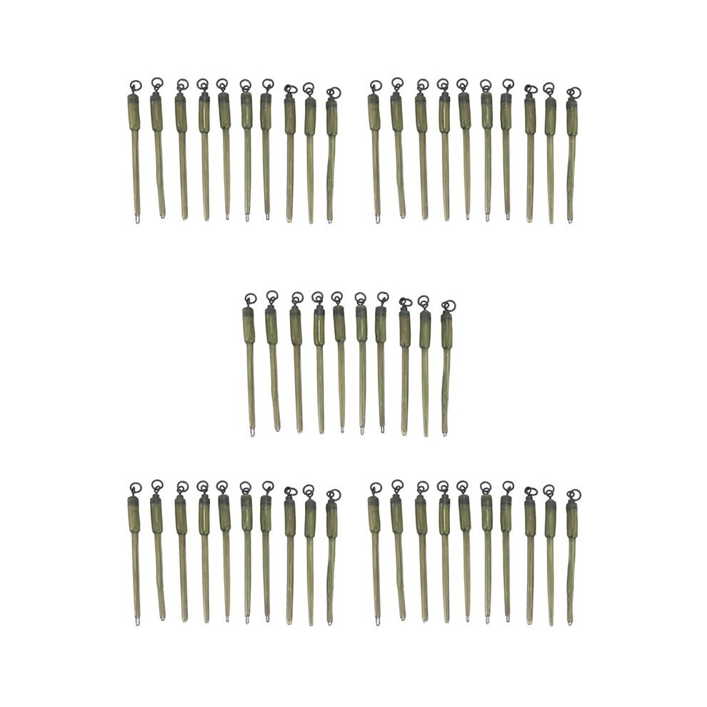 50Pcs Carp Fishing Connector Swivels Pva Tube Bags Stems Solid Bag Stems Lead Insert End Terminal Tackle 6031804923329