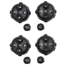 8x Multifunction Steering Wheel Button for S-Class W221 2006-2009 CL W216 2007-2013 Black Car Accessories