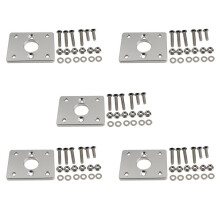 5 Set Silver Metal Booster Delete Plate Kit Billet Brake Booster Delete Plate, Fit for