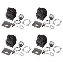 4X 44MM 52CC Cylinder Assy 1E44F-5 44F-5 44-5 BG520 CG520 Assembly Piston Kit Ring Pin Clip Rebuild Trimmer Parts