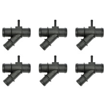 6X Engine Radiator Coolant Hose Connector for A3 TT 1K0 121 087 H 1K0 121 087H 1K0121087H