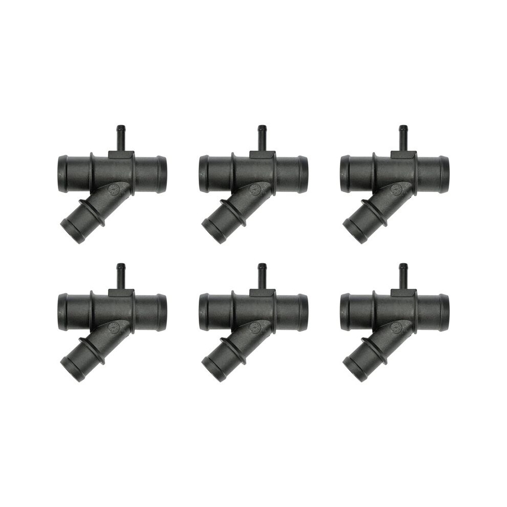 6X Engine Radiator Coolant Hose Connector For A3 Tt 1K0 121 087 H 1K0 121 087H 1K0121087h Black 6031818111651