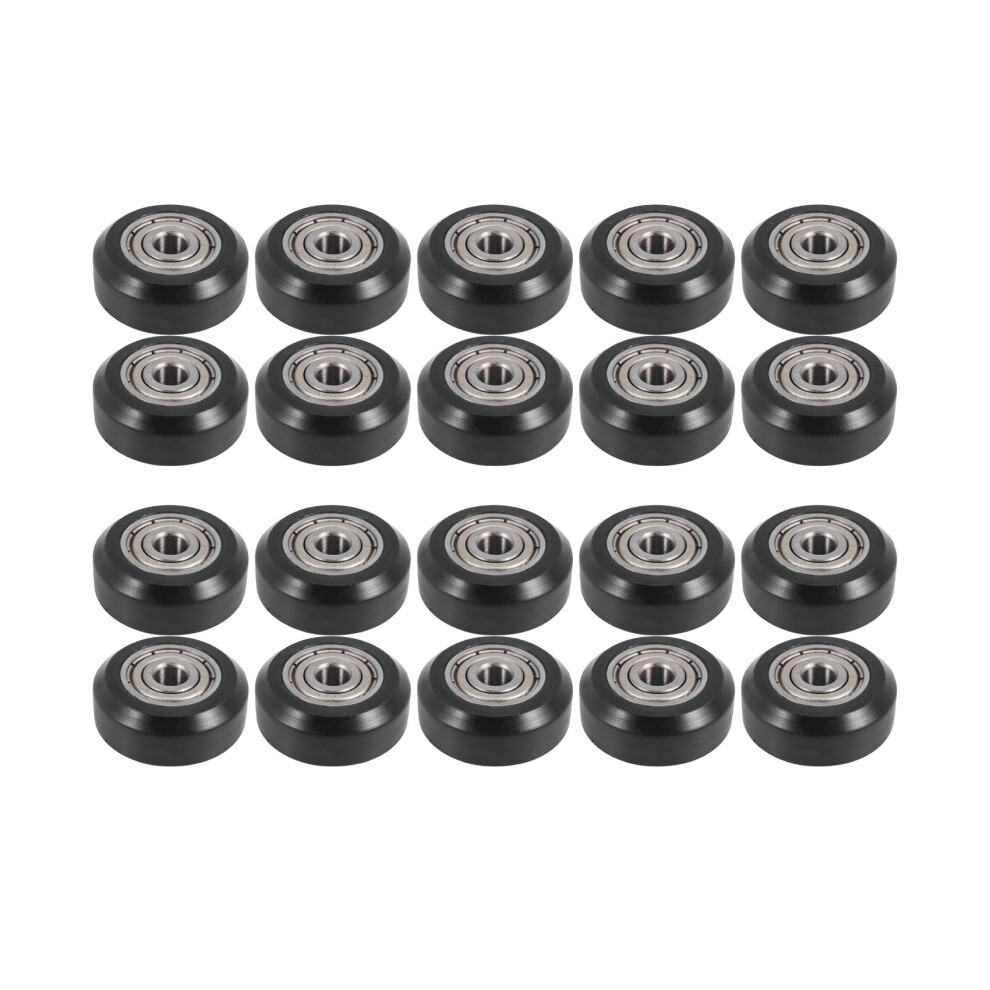 20Pcs Plastic Pulley Wheel With Bearing Idler Pulley Gear For 3D Printer Black 4712901467719