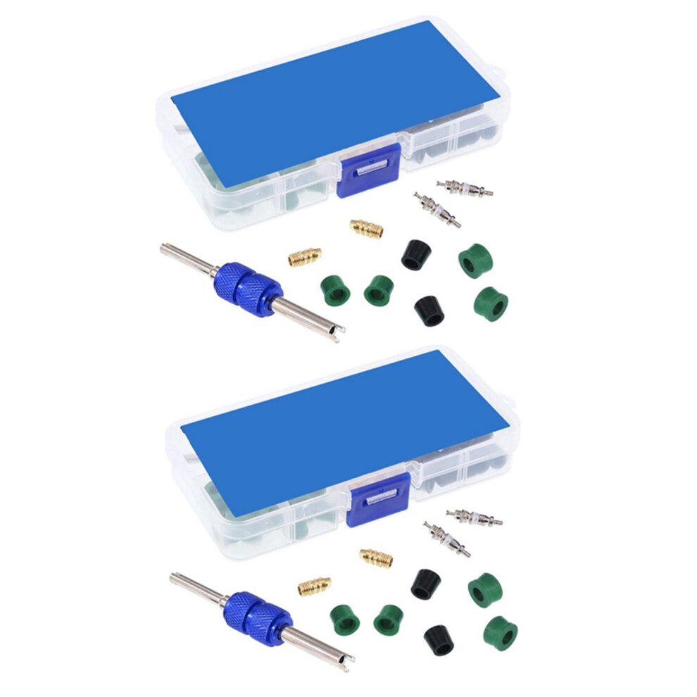 142Pcs A/C Air Conditioning Valve Core R12 R134a Refrigeration Valve Core R12 / R134a Ac Master Valve Core Repair Kit White 4713935404893