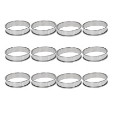 4 Inch Muffin Rings Crumpet Rings, Set of 30 Stainless Steel Muffin Rings Molds Double Rolled Tart Rings Round Tart Ring